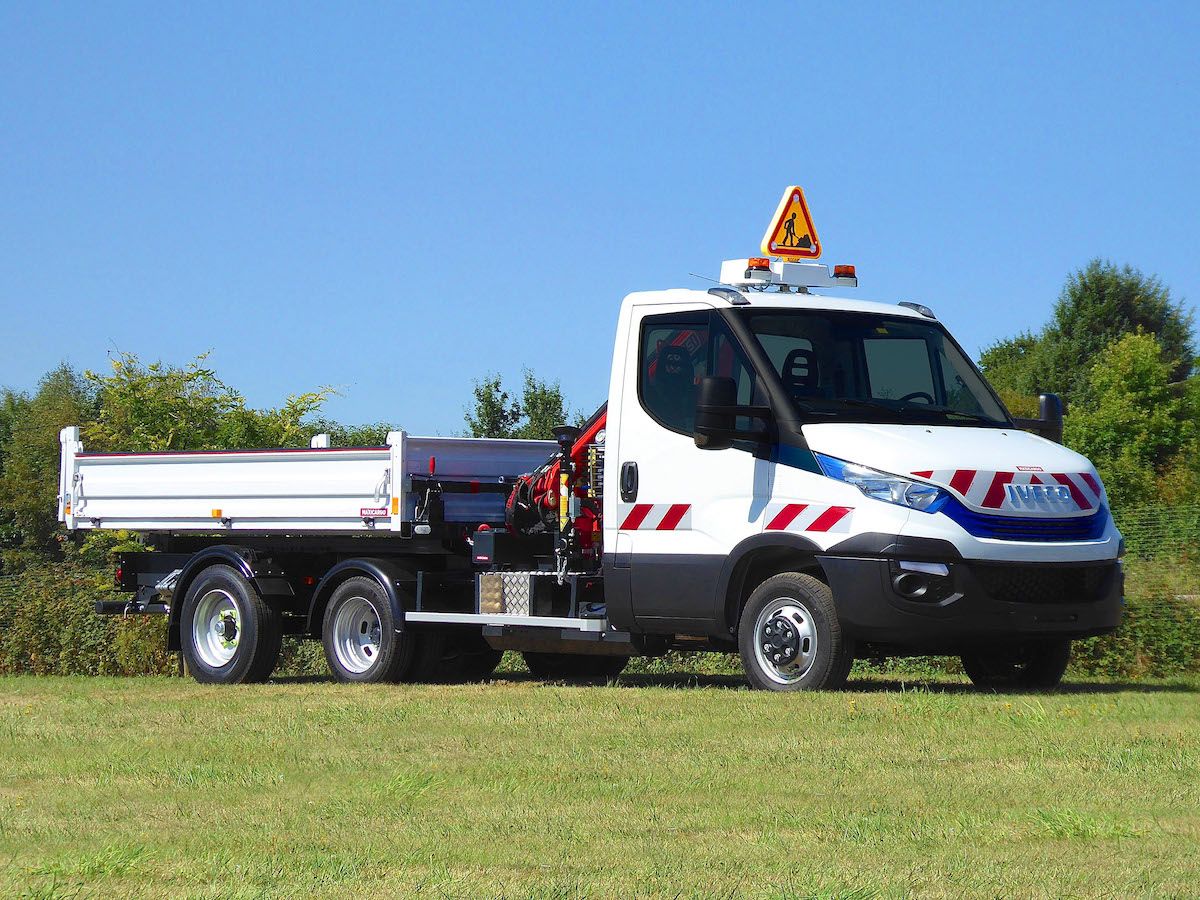 Maxibenne grue sur Iveco Daily Natural Power GNV